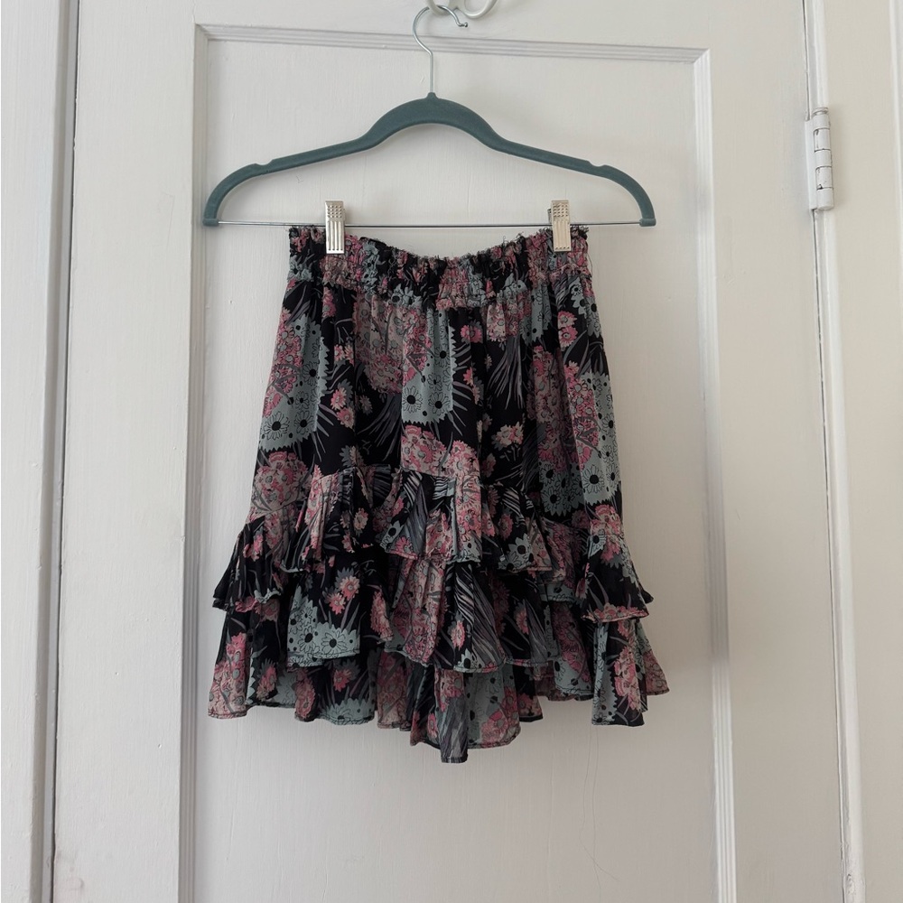 Loveshack Fancy Floral Ruffle Skirt